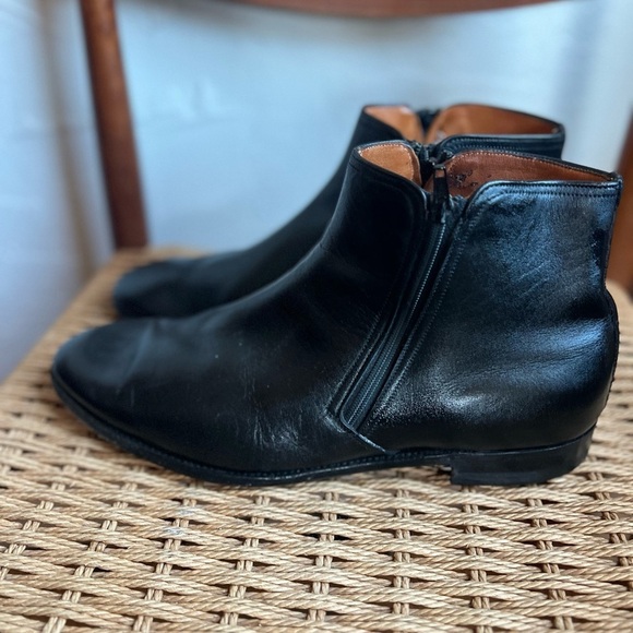 Hitchcock Men’s Leather Ankle Boots Size 11.5 EEEE (4E) England Black Zip Boots main image 12